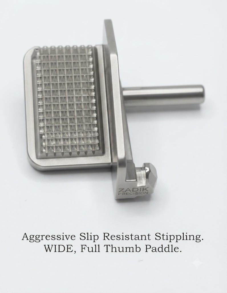 2011 Slide Stop Thumb Rest , Wide Paddle from www.zadikprecision.com